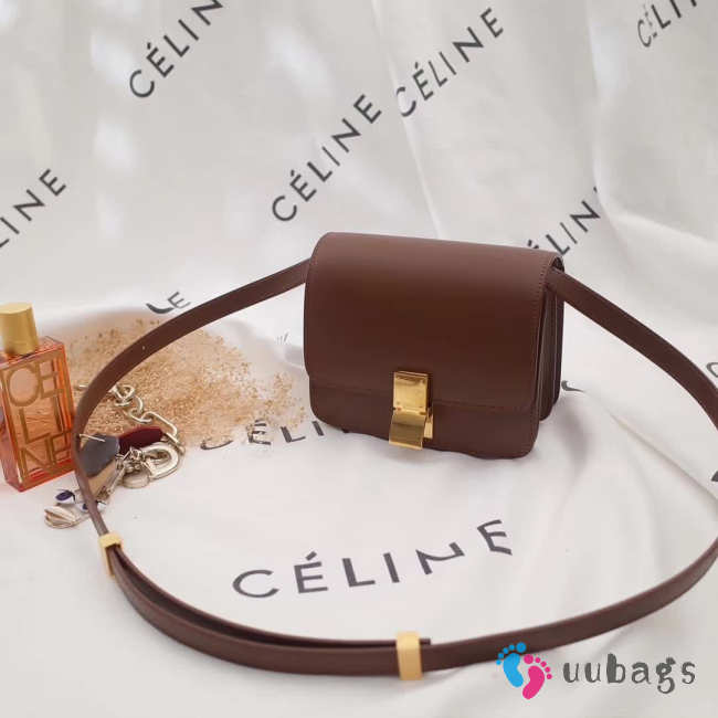 Celine Classic Box Shoulder Bag Brown - 1