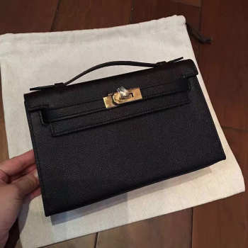 Hermes mini kelly black 22cm