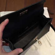 Hermes mini kelly black 22cm - 2