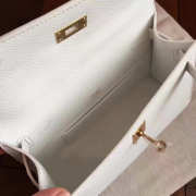 Hermes Mini kelly 2831 white 22cm - 5