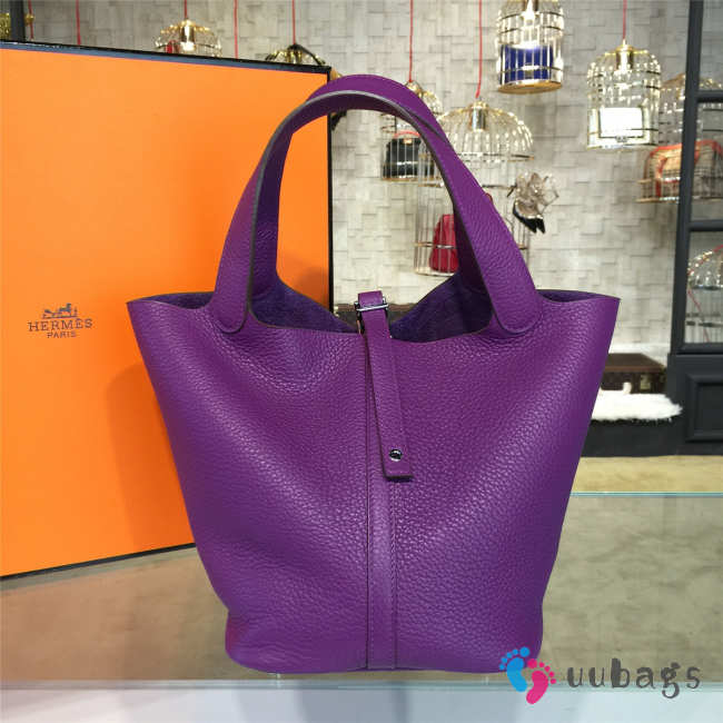 Hermes Picotin Lock 2668 purple 18cm - 1