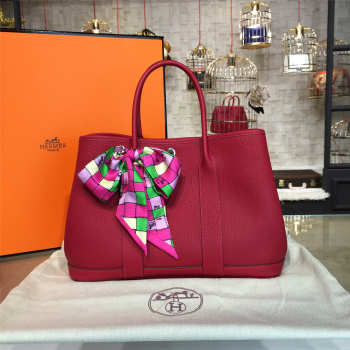 Hermes Garden Party 2736 wine red 30cm