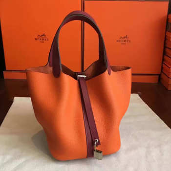 Hermes Picotin Lock 2820 orange 22cm