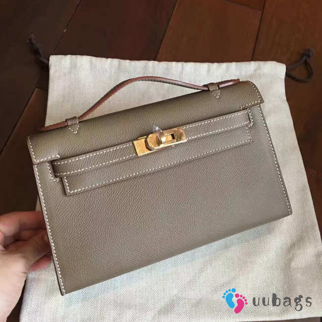 Hermes Mini kelly 2832 dark grey 22cm - 1