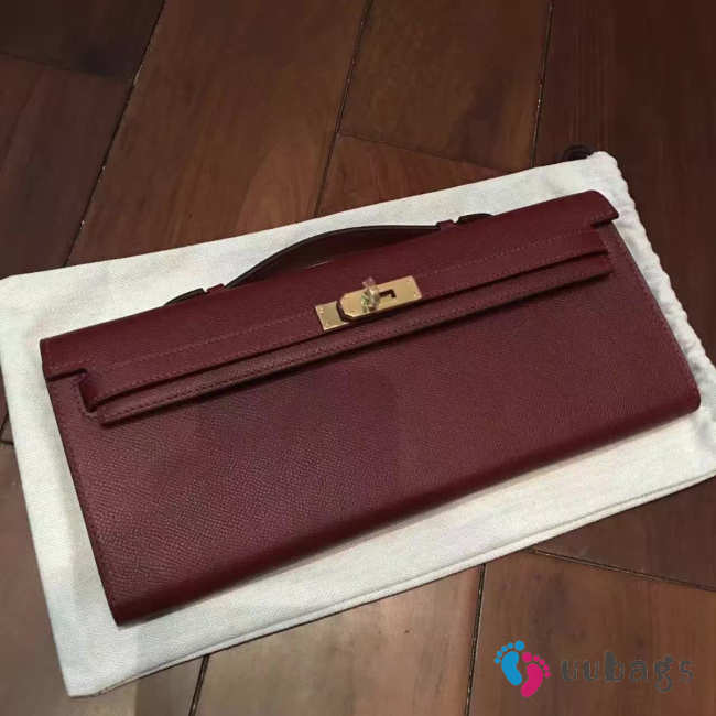 Hermès Kelly cut 2848 reddish brown 31cm - 1