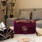 Gucci GG Marmont Chevron Velvet Shoulder bag 26cm（4 colors） - 1