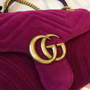 Gucci GG Marmont Chevron Velvet Shoulder bag 26cm（4 colors） - 3