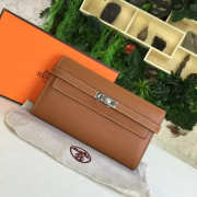 Hermès kelly clutch 2851 brown 20cm - 1