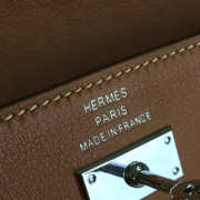 Hermès kelly clutch 2851 brown 20cm - 5