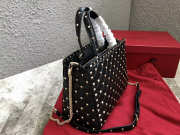 Valentino Candystud quilted leather tote 0061 black - 2