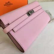 Hermès Kelly Clutch 2846 pink silver buckle 20cm - 2