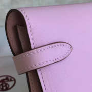 Hermès Kelly Clutch 2846 pink silver buckle 20cm - 3