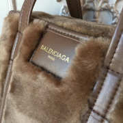 Balenciaga Bazar Shearling Shopper - 4