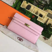 Hermès Kelly Clutch 2839 pink gold buckle 20cm - 1