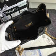 Chanel Lambskin Drawstring Bag Black A91885 VS03955 - 6