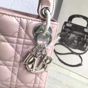 Lady dior pearl pink and silver buckle matel chain 17cm - 4