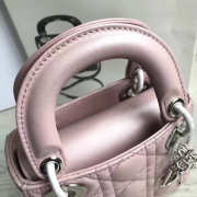 Lady dior pearl pink and silver buckle matel chain 17cm - 6