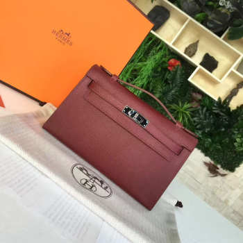 Hermès mini Kelly 2683 wine red 22cm