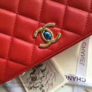 Chanel Lambskin Flap Bag with Top Handle Red A93752 VS09681 - 2