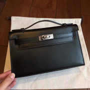 Hermes mini kelly 2834 black 22cm - 1