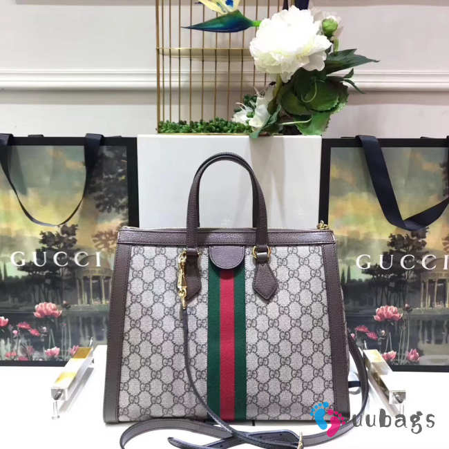 Gucci Ophidia GG medium top handle bag - 1