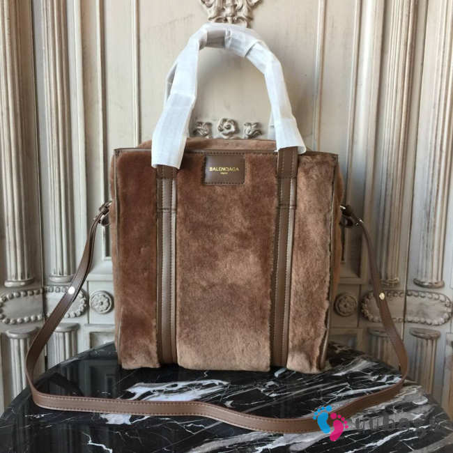 Balenciaga Shearling Shopper - 1