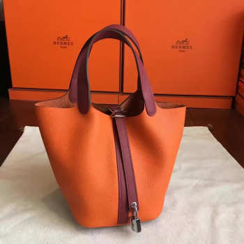 Hermes Picotin Lock 2824 orange 18cm