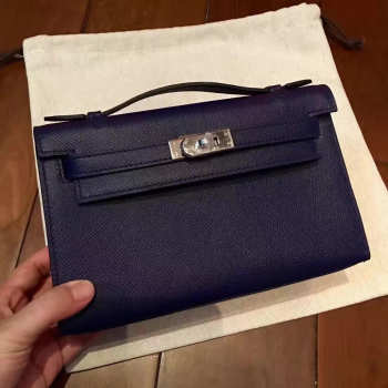 Hermes mini kelly 2833 dark blue 22cm