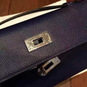 Hermes mini kelly 2833 dark blue 22cm - 5