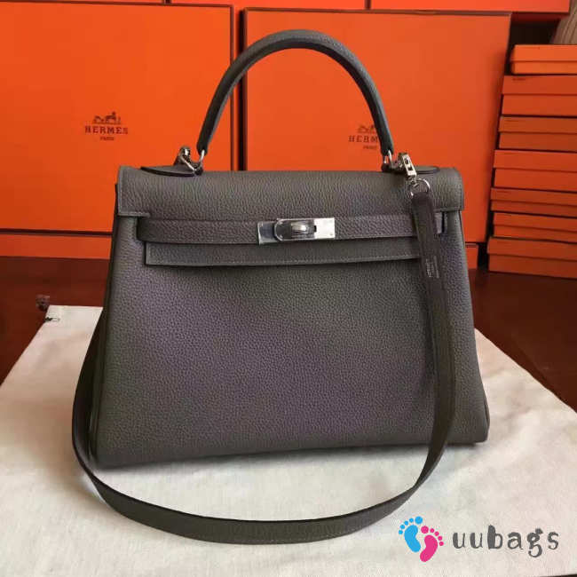 Hermes Kelly 2872 dark grey 28cm - 1