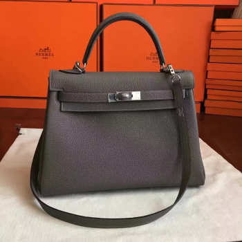 Hermes Kelly 2872 dark grey 28cm