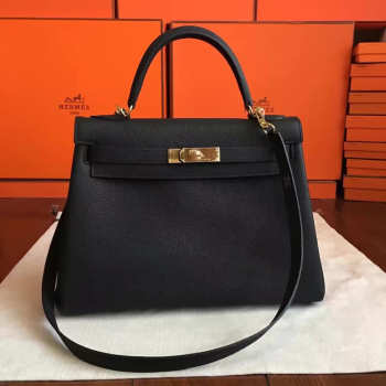 Hermes Kelly 2868 black 32cm