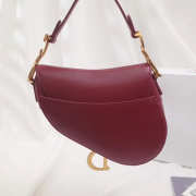 Dior Saddle Bag Original Leather rose red M0446 - 6