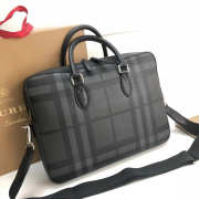 Burberry Large Briefcase from London Check Fabric Bag - 1