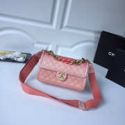 Chanel Flap Grained Calfskin Bag pink AS0062 - 6