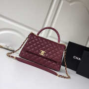 Chanel Flap bag with top handle Black&White&Wine - 5