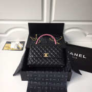 Chanel Flap bag with top handle Black&White&Wine - 4