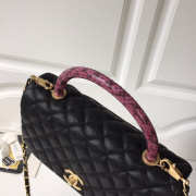 Chanel Flap bag with top handle Black&White&Wine - 3