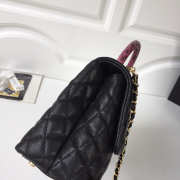 Chanel Flap bag with top handle Black&White&Wine - 2