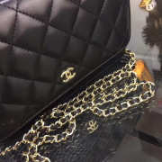 CHANEL WOC SHOULDER BAG lambskin gold&silver hardware - 5