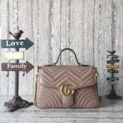 GG Marmont mini top original leather handle bag 498110 - 6