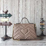 GG Marmont mini top original leather handle bag 498110 - 5