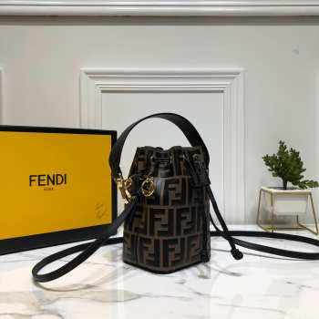 Fendi Mon Tresor brown leather mini-bag