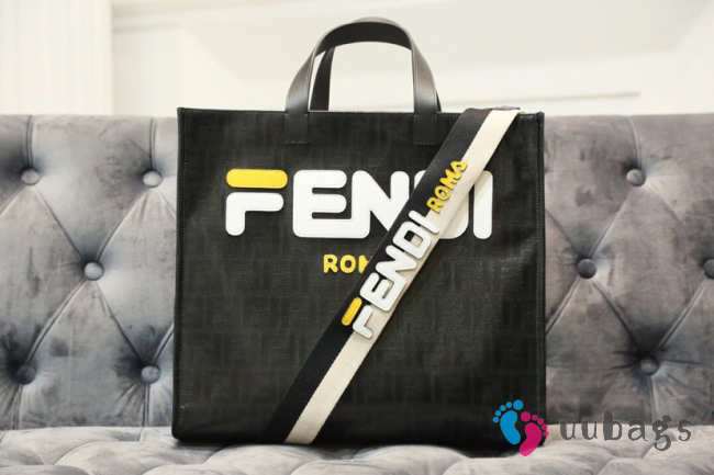 2019Fendi FF shopping bag black 39cm - 1