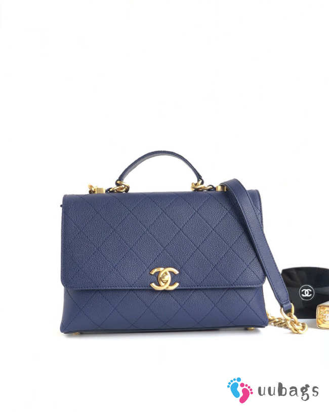 Chanel SHOULDER BAG Calfskin Blue - 1