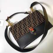 Fendi Kan I Shoulder Bag FF Black/Brown - 2