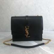 YSL SULPICE MEDIUM IN SMOOTH LEATHER Black&Red - 2