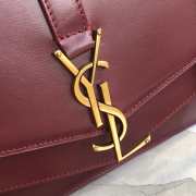 YSL SULPICE MEDIUM IN SMOOTH LEATHER Black&Red - 5