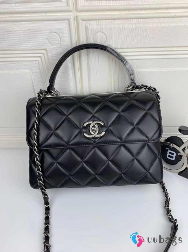 Chanel Trendy CC Flap Top Handle Bag with Silver Hardware - 1