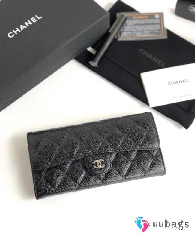 Chanel Wallet Caviar With Silver Hardware - 1